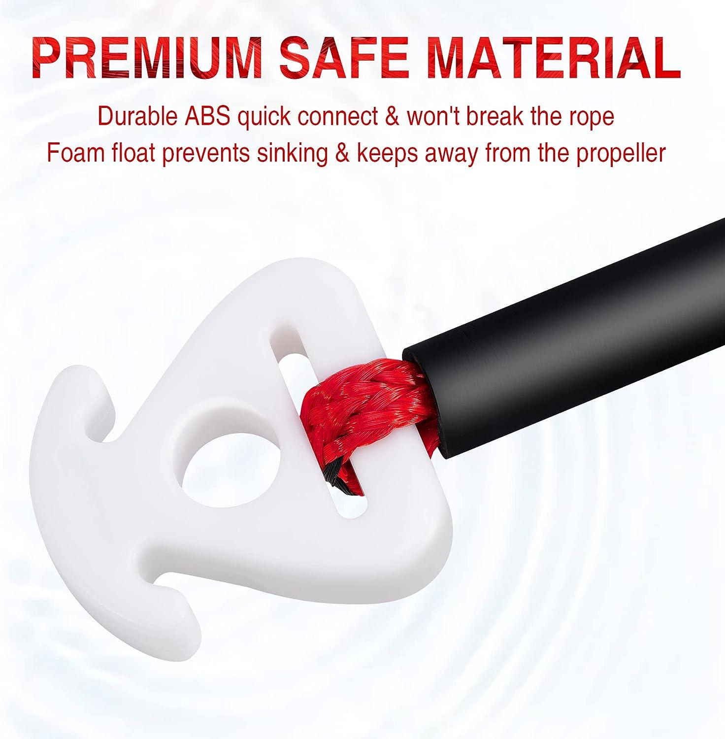 16ft Heavy Duty Boat Tow Harness Tubing Rope with Quick Connector for 4