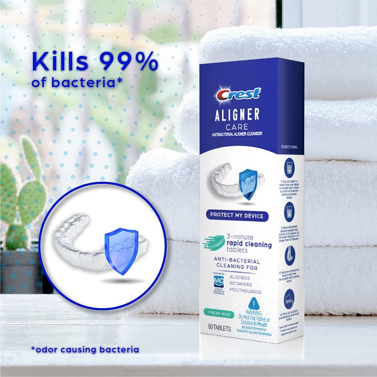 Crest Aligner Care Rapid Cleaning Tablets 60Count Pack of 3 For