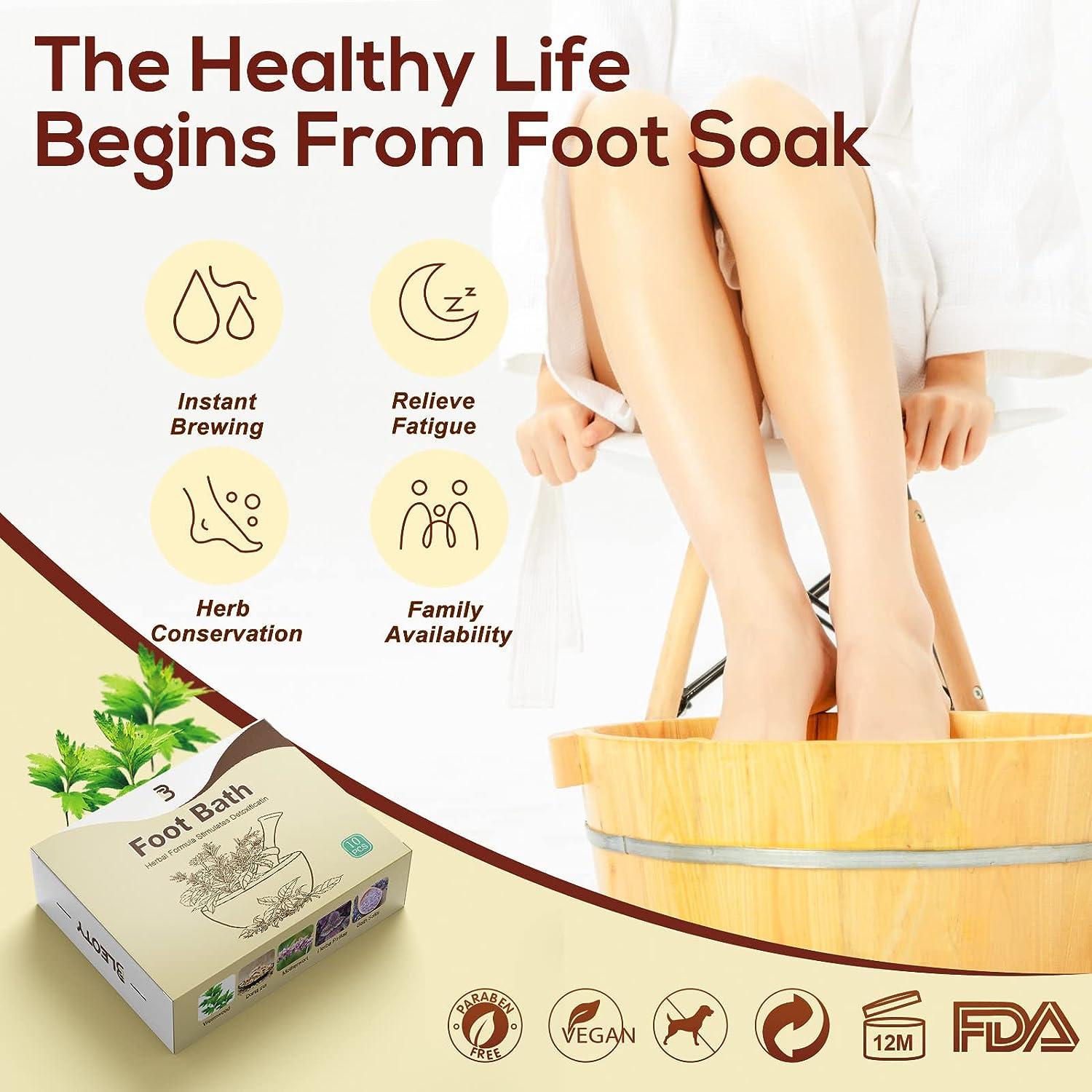 Herbal Foot Soak Lymphatic Drainage Ginger Foot Soak 10PCS Natural Herb