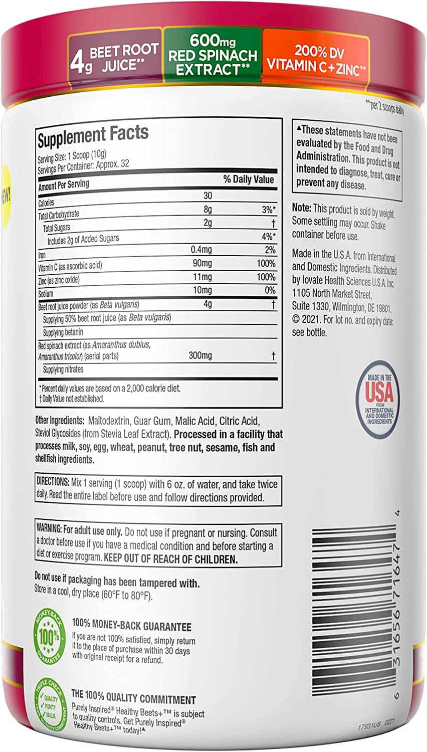 Beet Root Powder Purely Inspired Healthy Beets + Superfood Powder