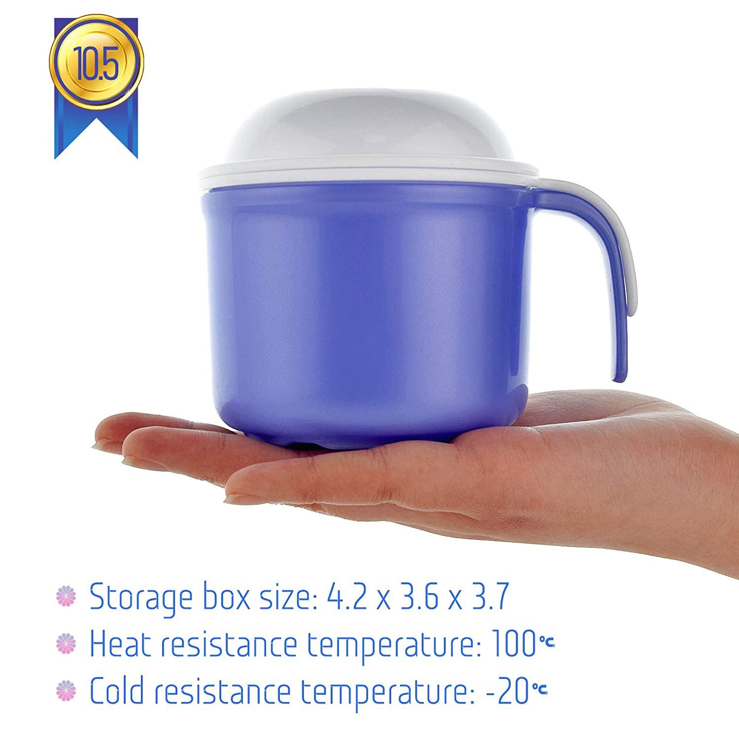 Large Denture Cup, False Teeth Bath Cup with Strainer and Lid for