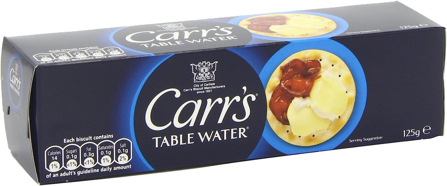 Carrs Table Water Biscuits 125g - High Quality Crackers for ...