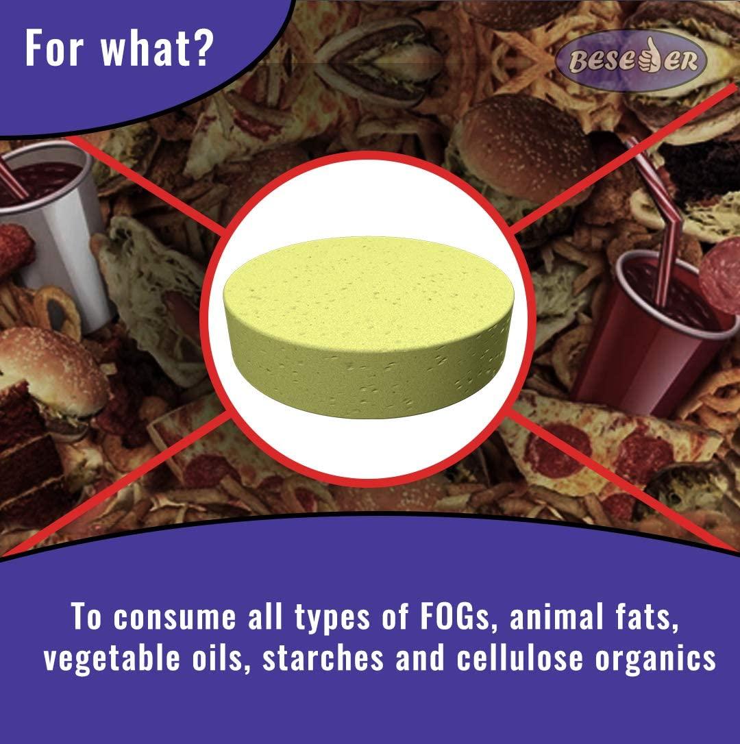 Beseder Grease Trap Cleaner tablets for grease grease