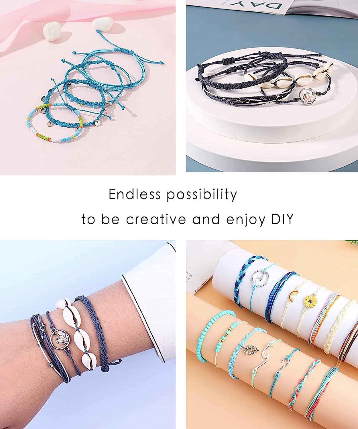 Pandahall Tutorial on How to Make Simple Multi Strands Waxed Cord Tibetan  Charm Bracelet | Diy charm bracelet, Cord jewelry, Jewelry