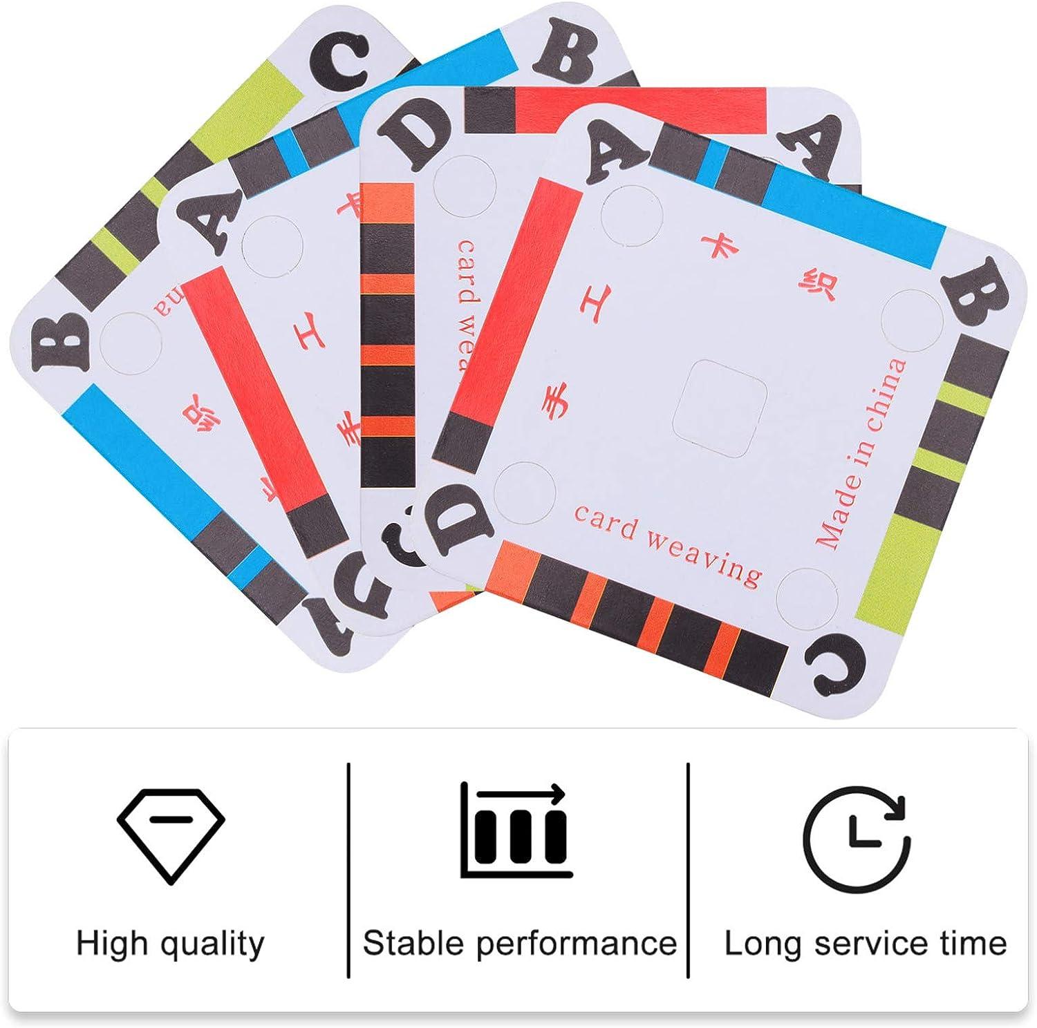 EXCEART Weaving Shuttle and 100Pcs Tablet Weaving Cards DIY Weaving