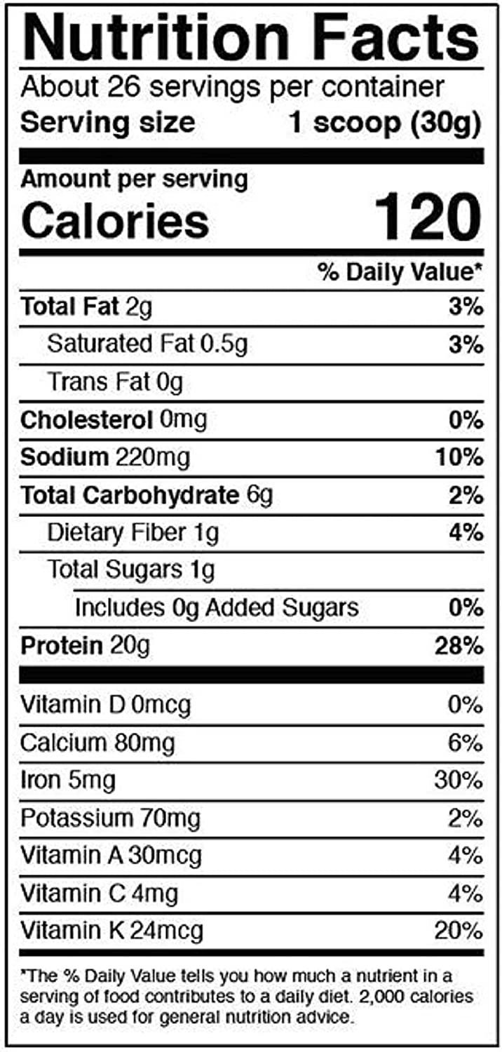 Vega Protein and Greens Vanilla 25 Servings, 26.8 oz Vegan Plant