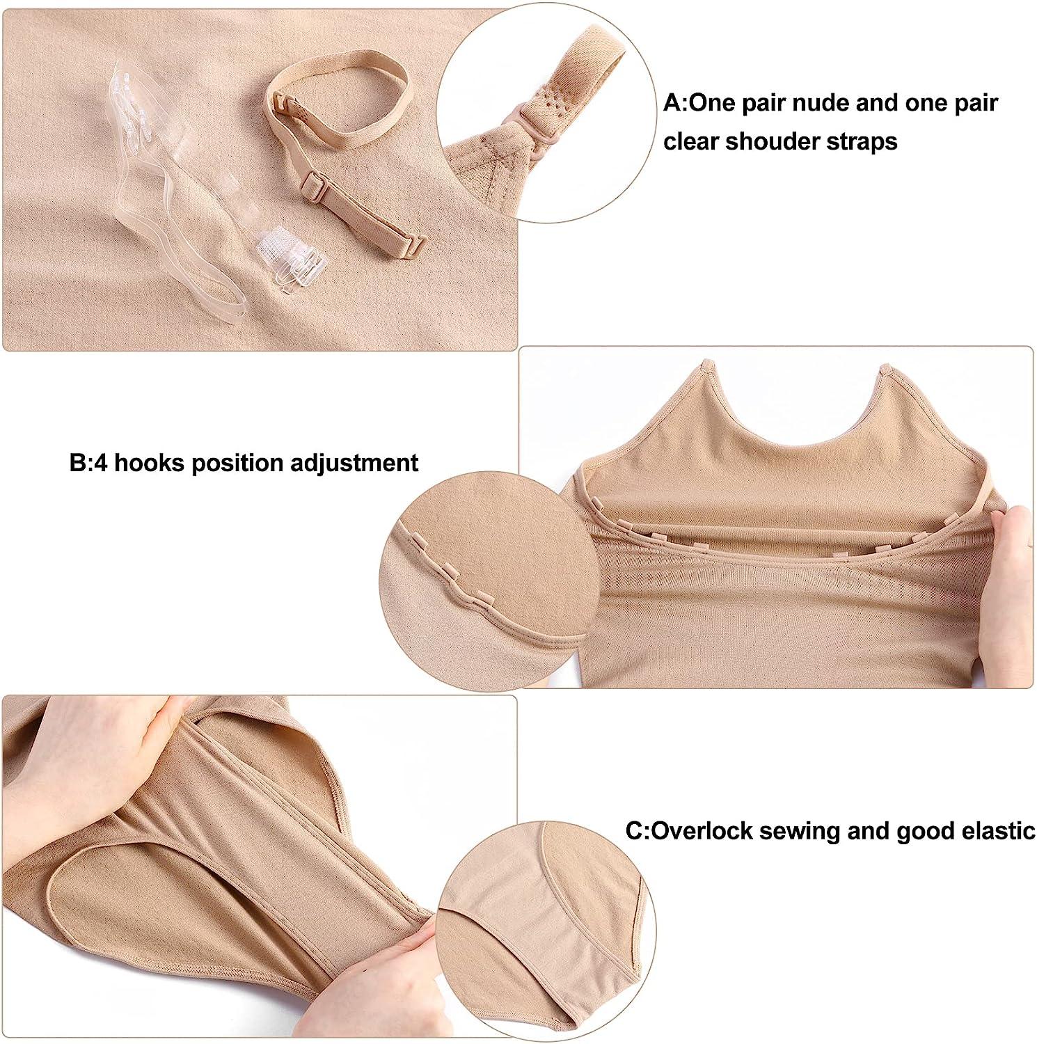 iMucci Professional Women and Girl Seamless Nude Camisole Leotard with  Transition Strap Undergarment Adult S/M for Adult