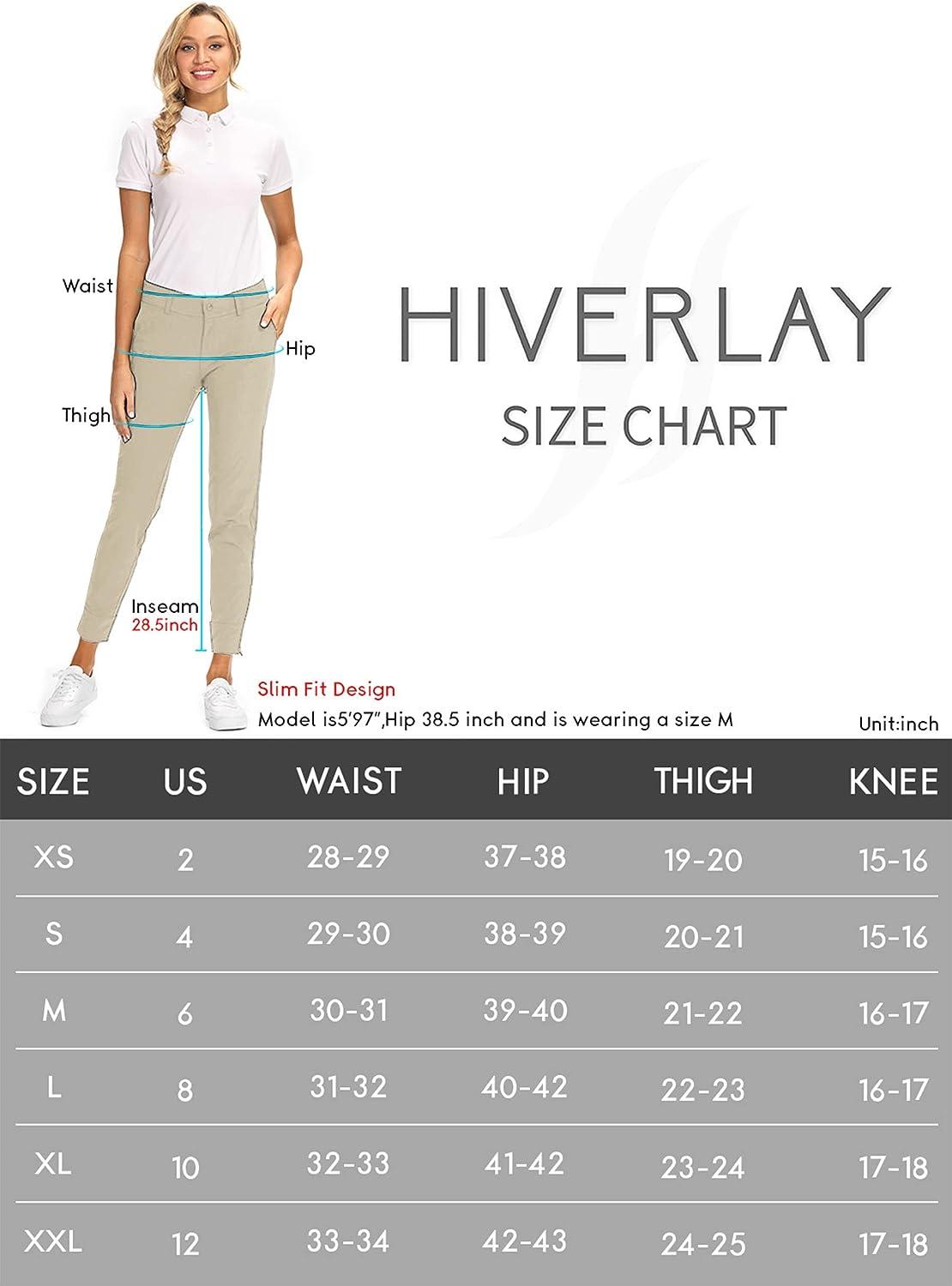 Hiverlay Womens pro Golf Pants Quick Dry Slim Lightweight Work Pants with  Straight Ankle Also for Hiking or Casual Ladies，Deepblue-xs : :  Clothing, Shoes & Accessories