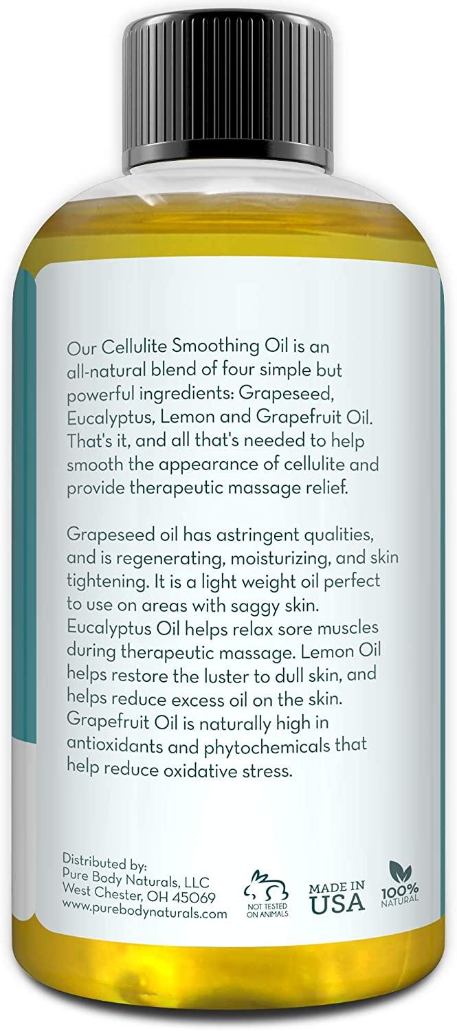 Pure Body Naturals Cellulite Massage Oil, 8 fl oz Natural Anti