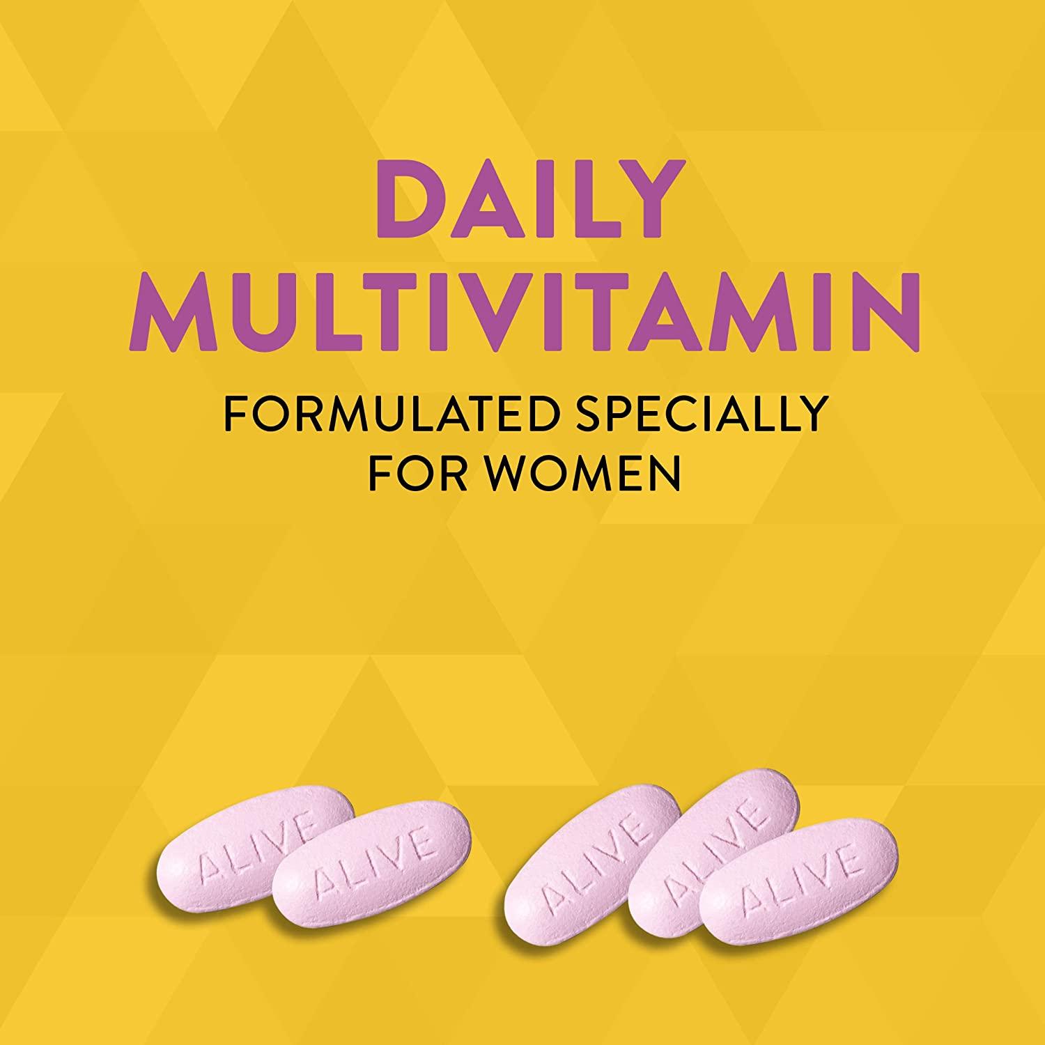 Nature's Way Alive! Multivitamin Energy Tablets for Women, BVitamin Complex, Supports Cellular