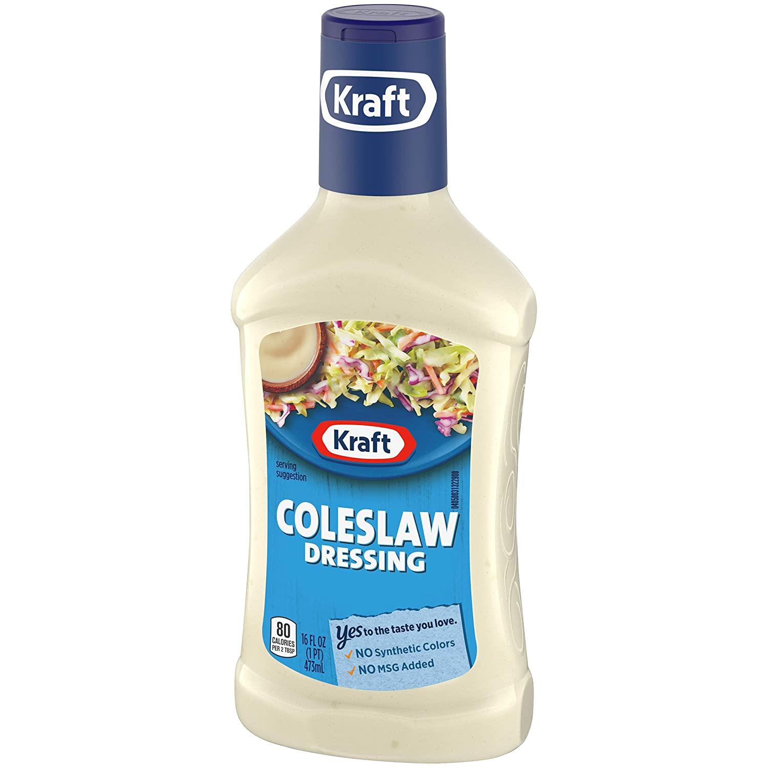 Kraft Coleslaw Salad Dressing 16 fl oz Bottle Tangy and Creamy Dressing