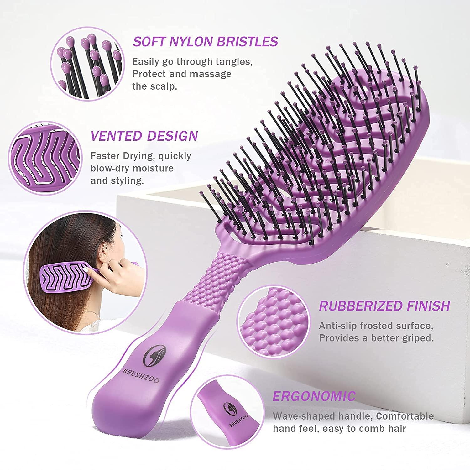 Haur Brush BRUSHZOO Detangling Brush Set for Women, Men, and Kids