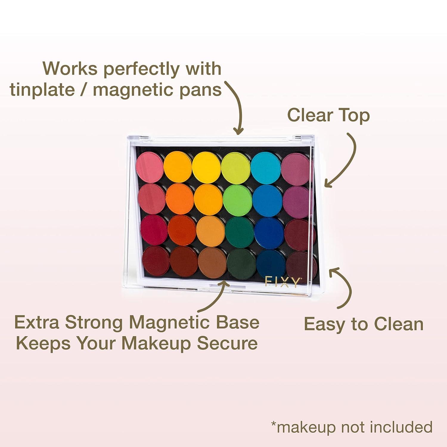 FIXY Empty Magnetic Makeup Palette with Clear Top - Organize, Depot &  Declutter Makeup - Customize Your Own Bronzer, Blush and Eyeshadow Palette  - Travel Makeup Organizer - 5.7x4.3 Medium Palette Medium