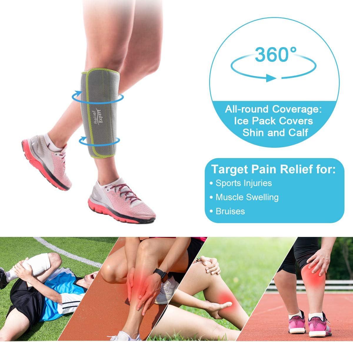 Relief Expert Shin Splint Ice Pack for Leg Support Pain Relief with Ice