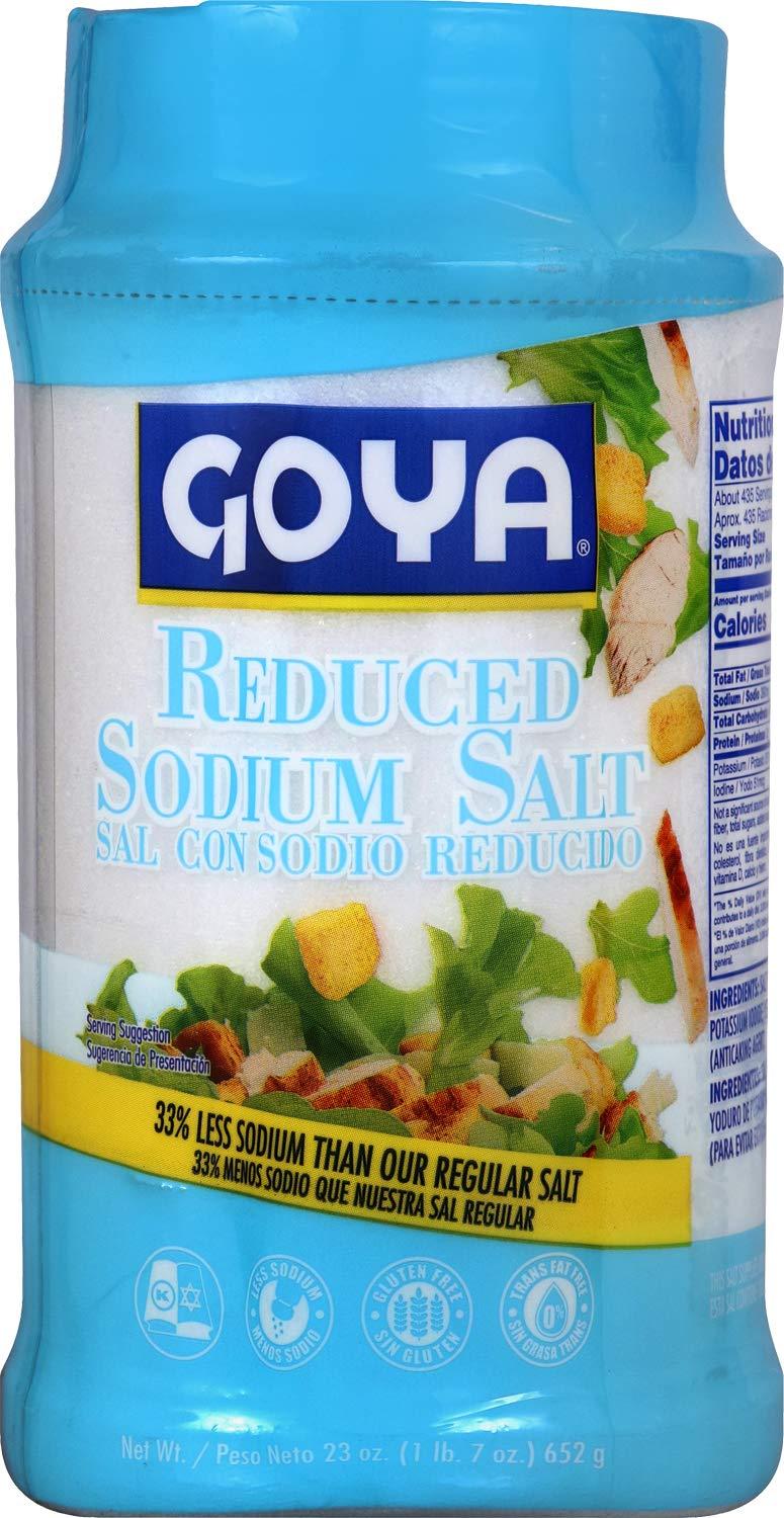 Goya Foods Reduced Sodium Salt, 23 Ounce (Pack of 12)