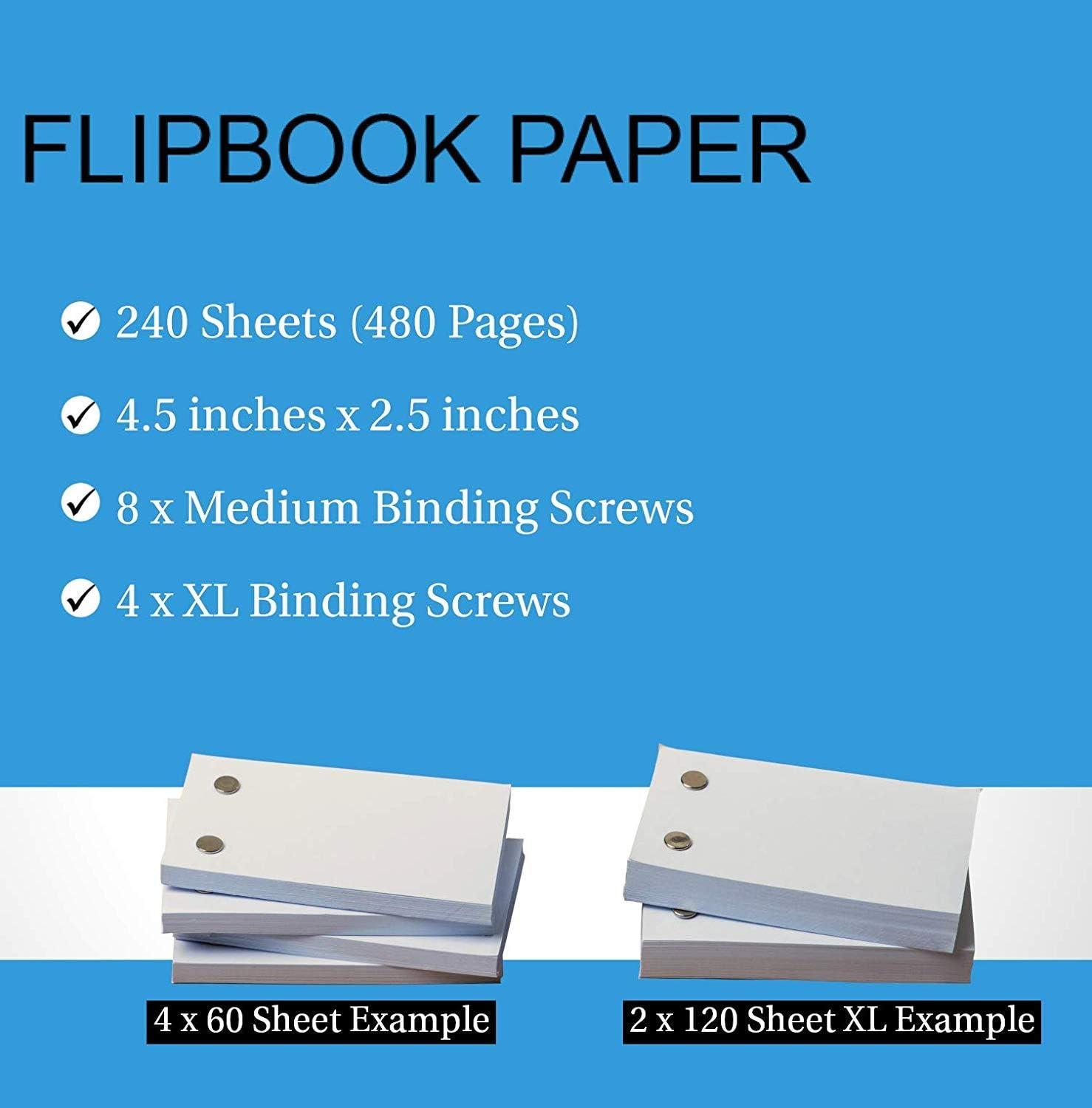 Official 'S Flipbook 8X Paper Pack Refill Sheets for the Flipbook Kit. 480  Shee