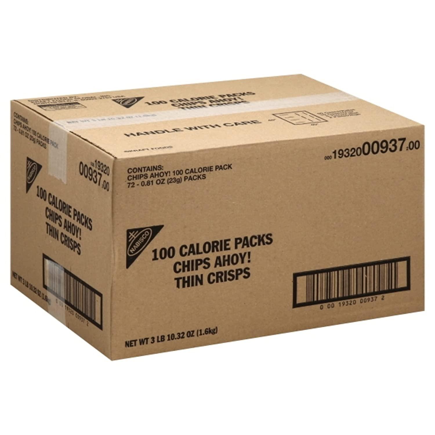 Chips Ahoy! 100 Calorie Packs Thin Crisps 0.81 Oz Pack of 72