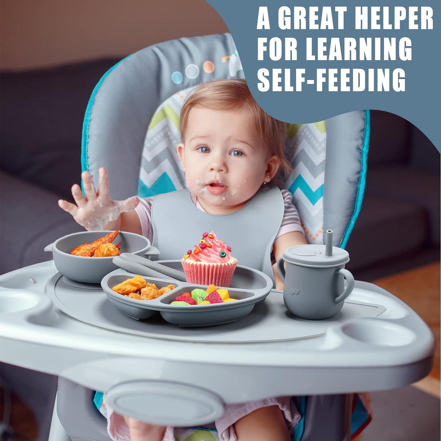 Mimorou 16 Pack Baby Feeding Supplies Set Silicone Baby Led