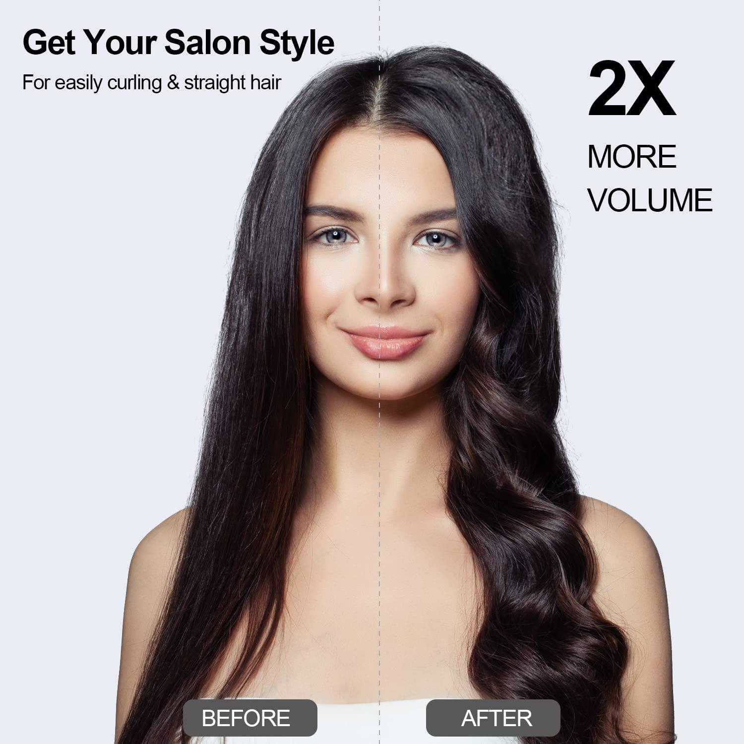 DAN Technology 2in1 Small Hair Dryer Volumizer & Styler Lightweight Electric Ceramic Round