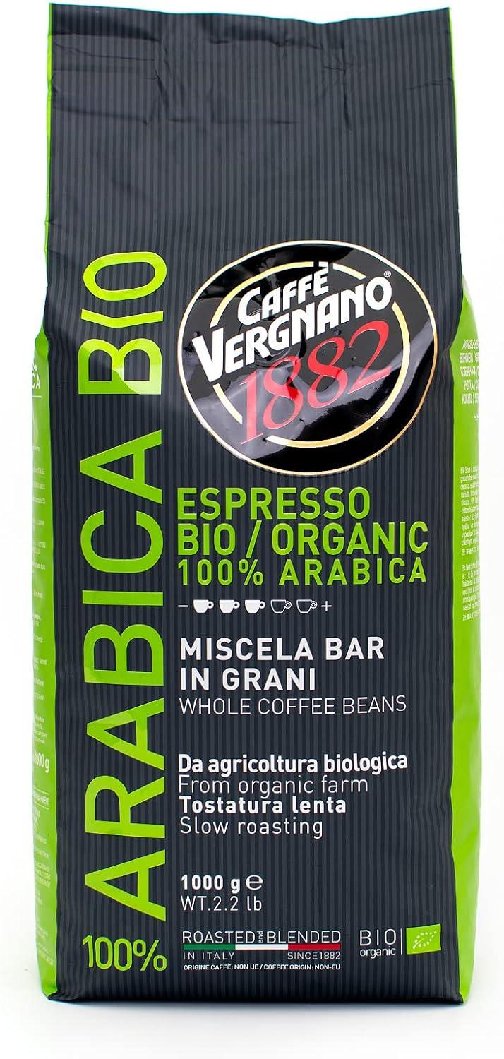 Caff Vergnano 1882 100% Arabica Bio Organic Whole Bean Coffee