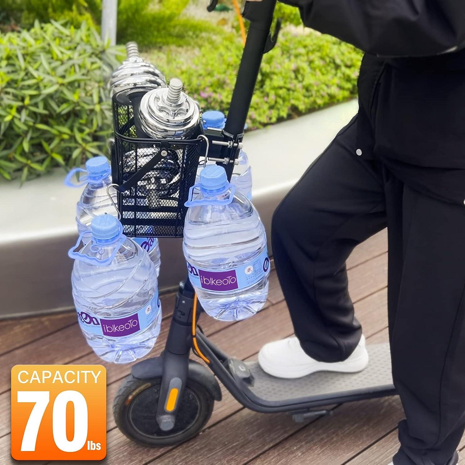 iblkeoTo Scooter Basket Quick Release Take Off/on 70lb Loading Capacity
