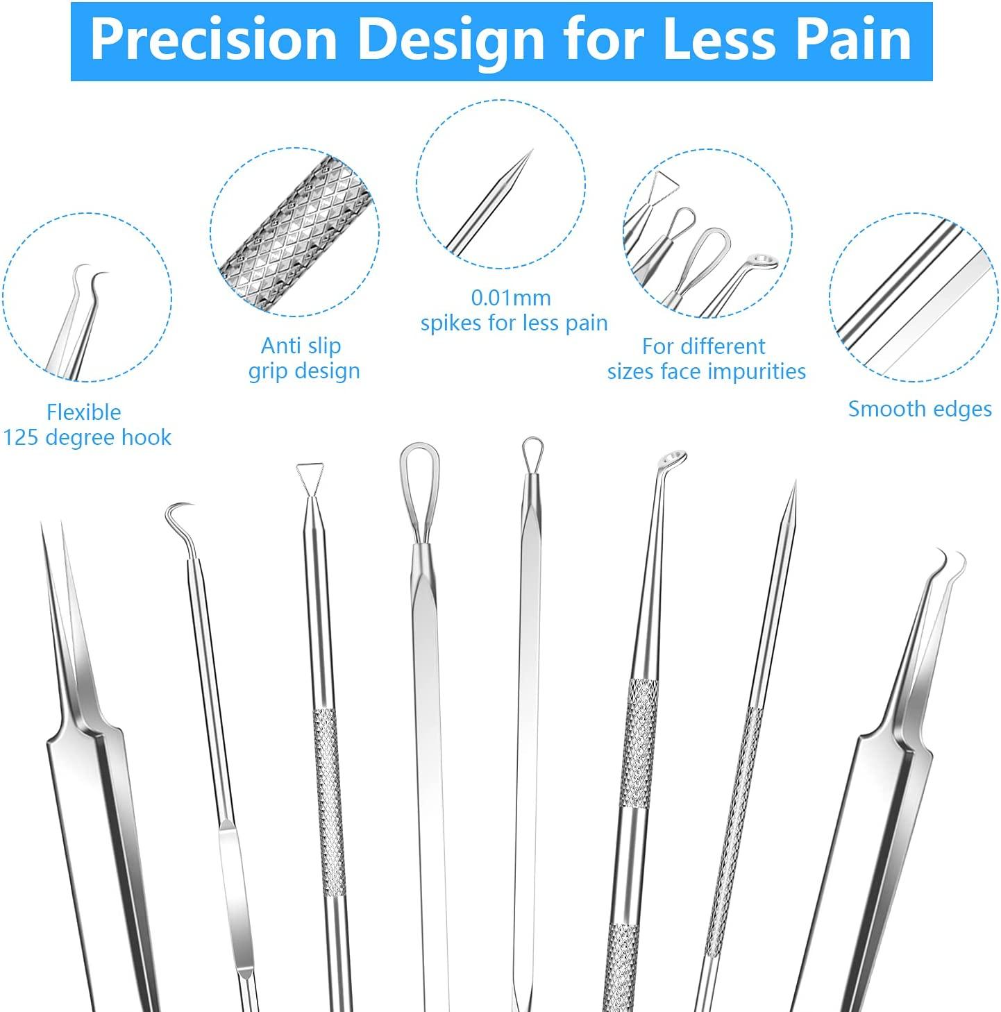 2022 Latest Blackhead Remover Pimple Popper Tool Kit, 20PCS Black Head Extractions Tool