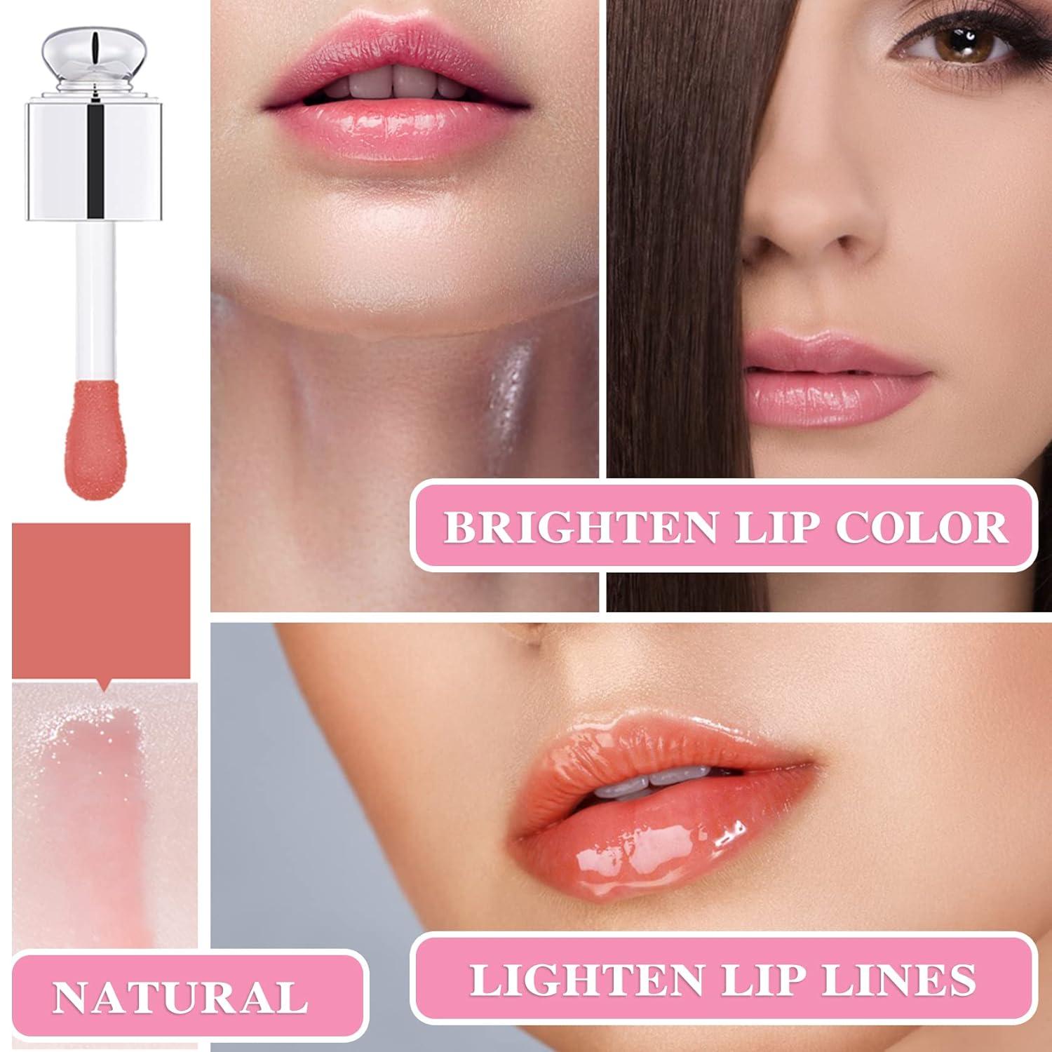 Tinted Head Brush Non-sticky Lips(012#) Lip Oil Repairing Balm Nourishing Big Hydrating Prevents and Glow Lip Moisturizing Lines Cracked Lip Gloss Toot Lip Care Plumping Lip Transparent Oil Oil Dry Lip