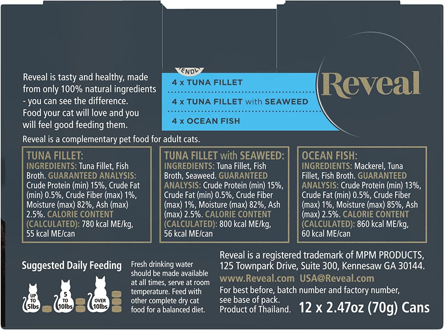 Reveal Natural Wet Cat Food 12 Pack Limited Ingredient Grain Free