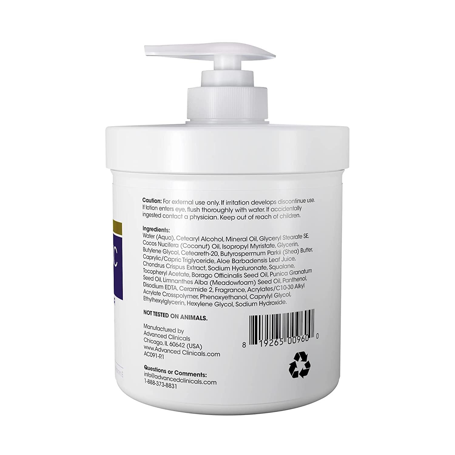 Advanced Clinicals Hyaluronic Acid Instant Skin Hydrator 16 oz