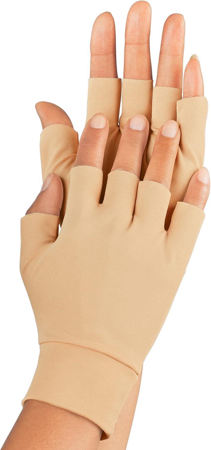 Buy Collections Etc Arthritis Relief Gloves in Beige Comfortable