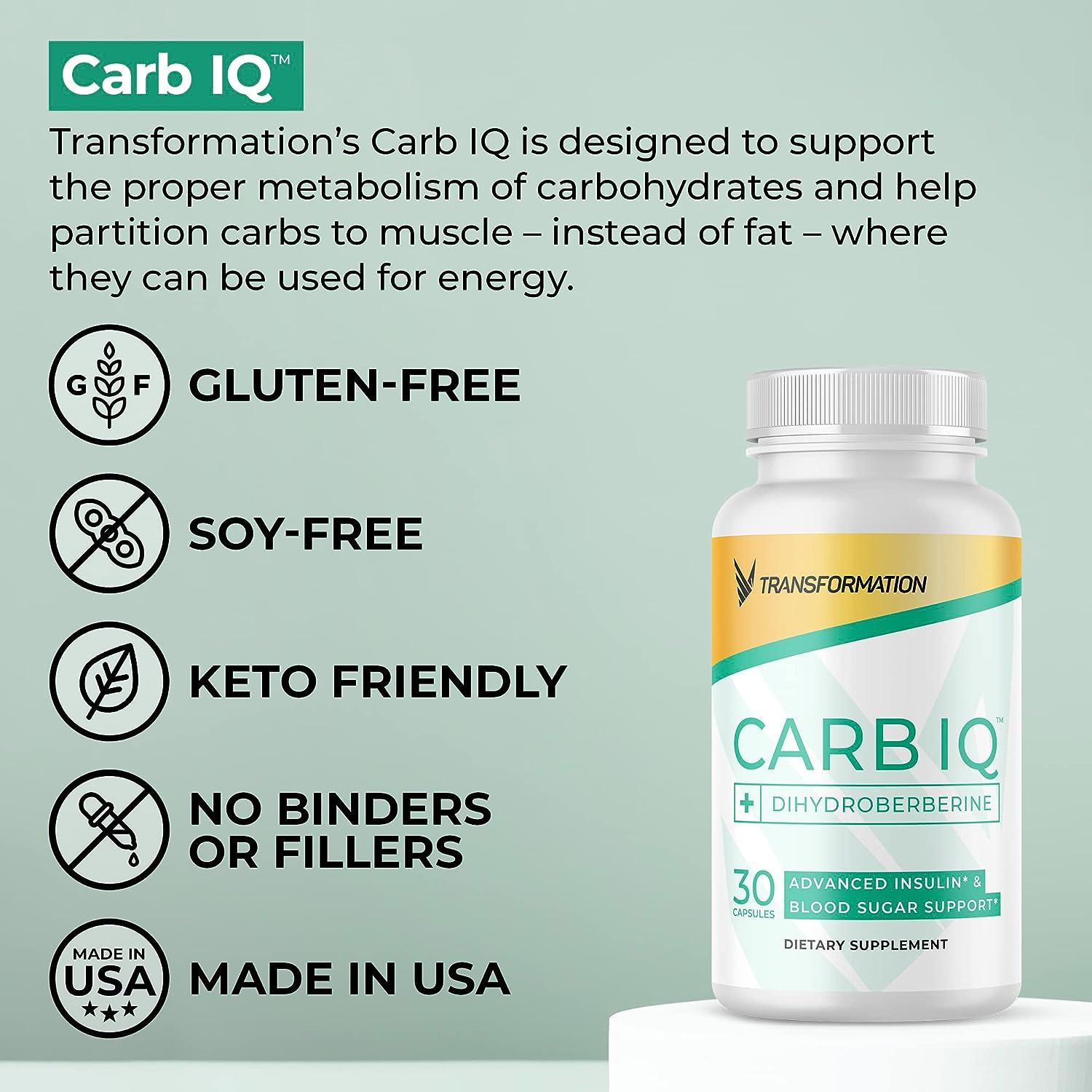 Transformation Carb IQ Carbohydrate Metabolism Support Nutrient