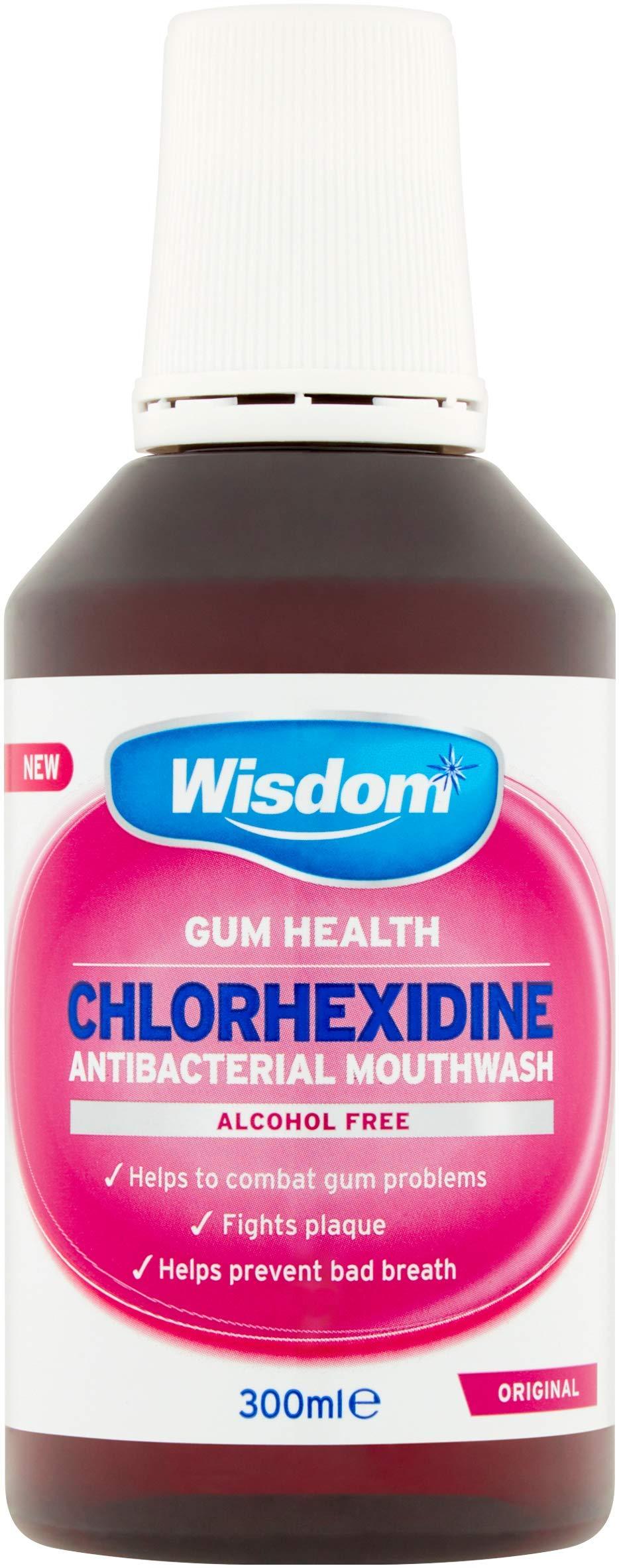 Wisdom Chlorhexidine Mouthwash Original Alcohol Free 300ml Pack of 1