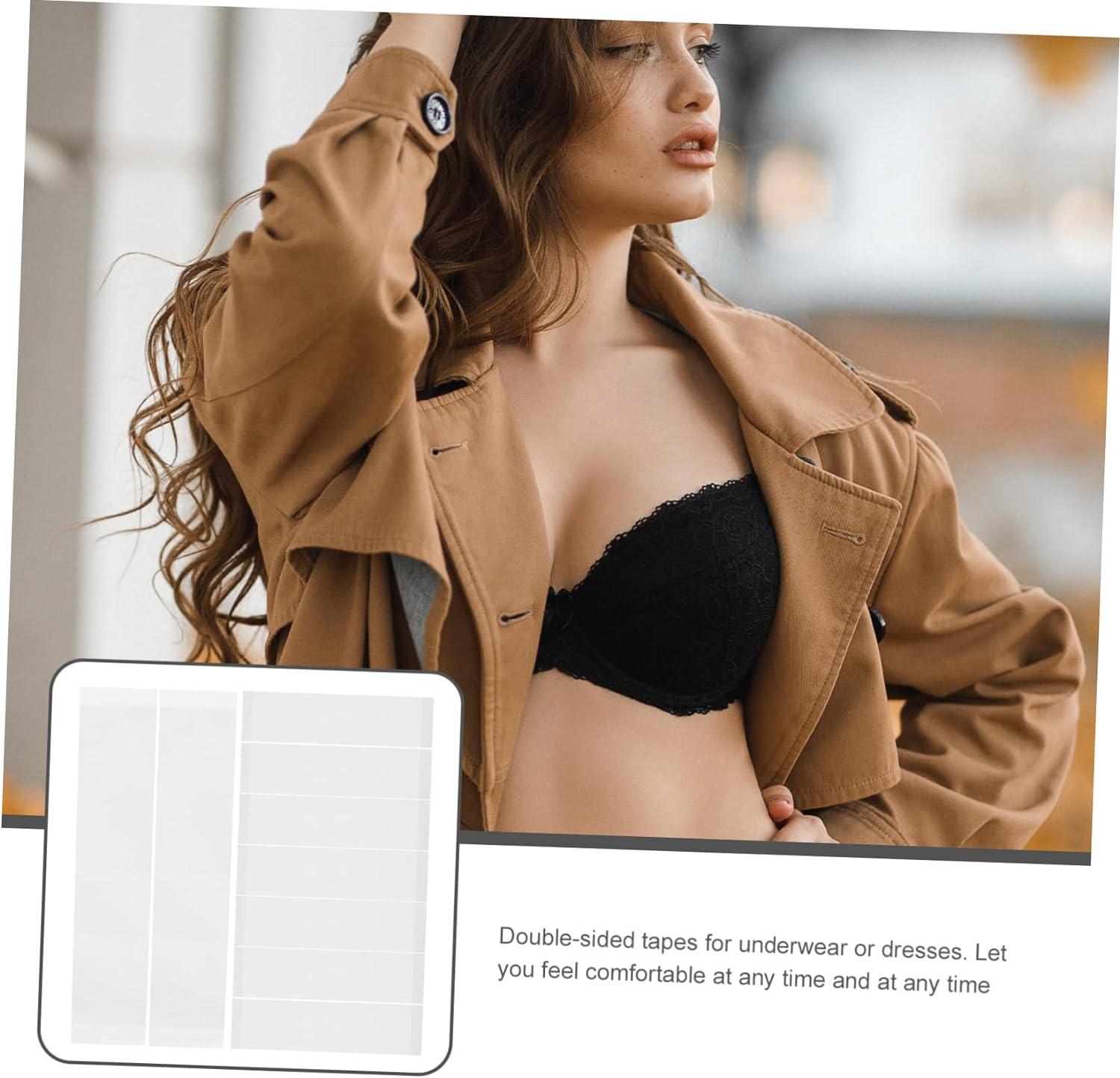 CLISPEED 60 Sheets Anti-Light Stickers Adhesive Dress Clothing Tape Bra Tape  Double Sided Body Tape Clear Mounting Tape Skin Tapes Skirt Low Cut White  Double Sided Tape Miss White 8.5x1.2cm | Buy