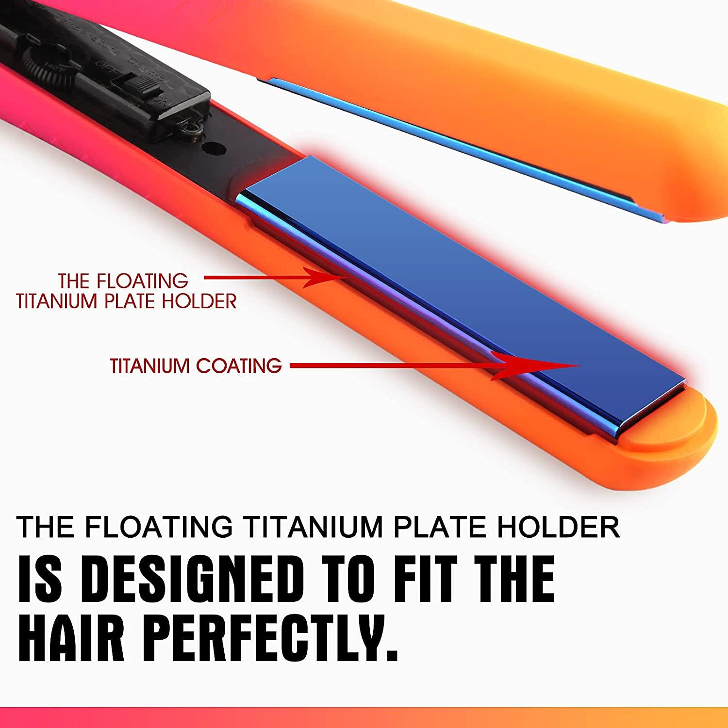 FXXOEE Hair Straightener Flat Iron | 2-in-1 Titanium World Voltage