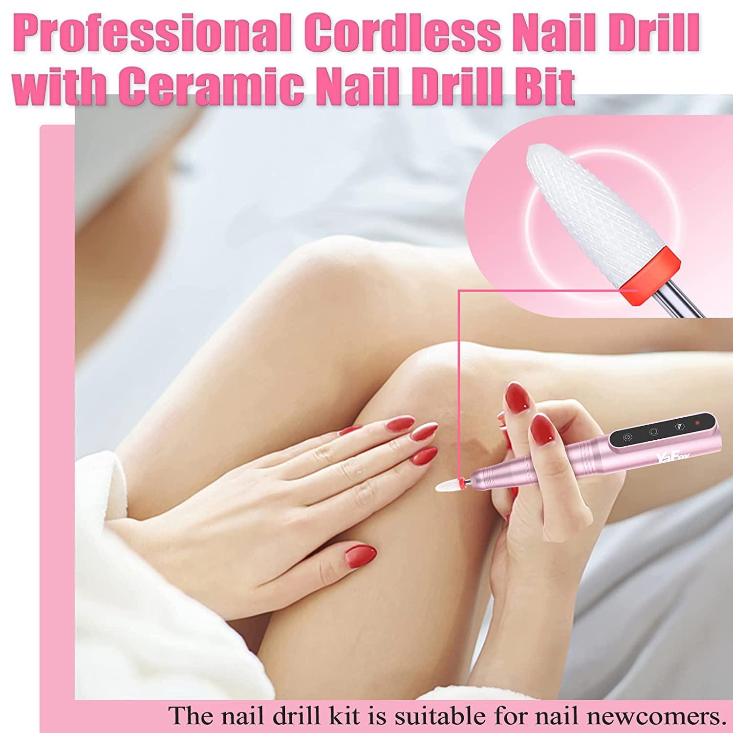 Electric Nail Drill Machine, 20000 RPM USB Electric Nail File Kit for Acrylic  Nails Gel Professional and Home Salon - 6 File DIY Nail Polishing Drill Set  Buffin… | Nail drill, Nail