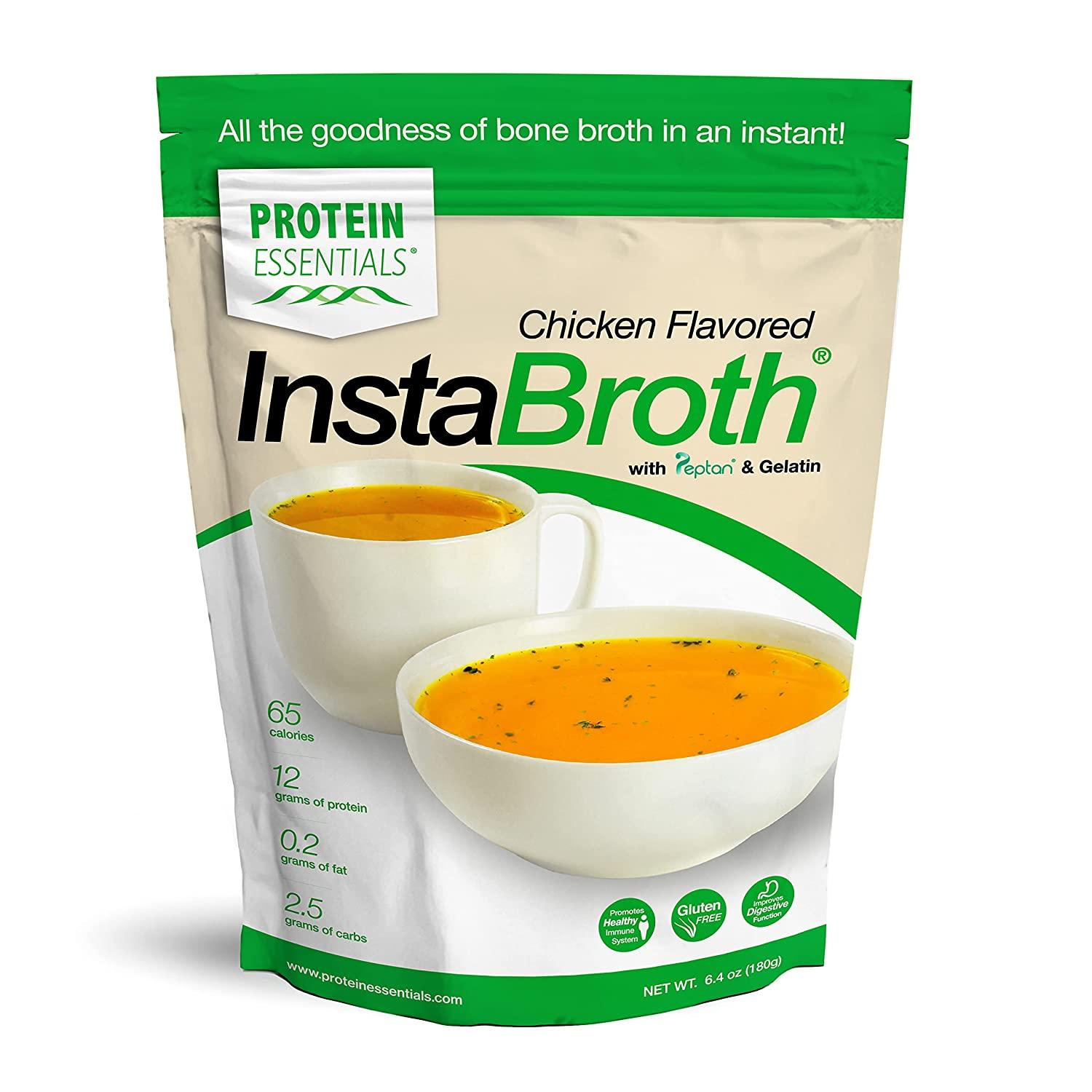 InstaBroth, Bone Broth Powder with Grass Fed, Pasture Raised Collagen