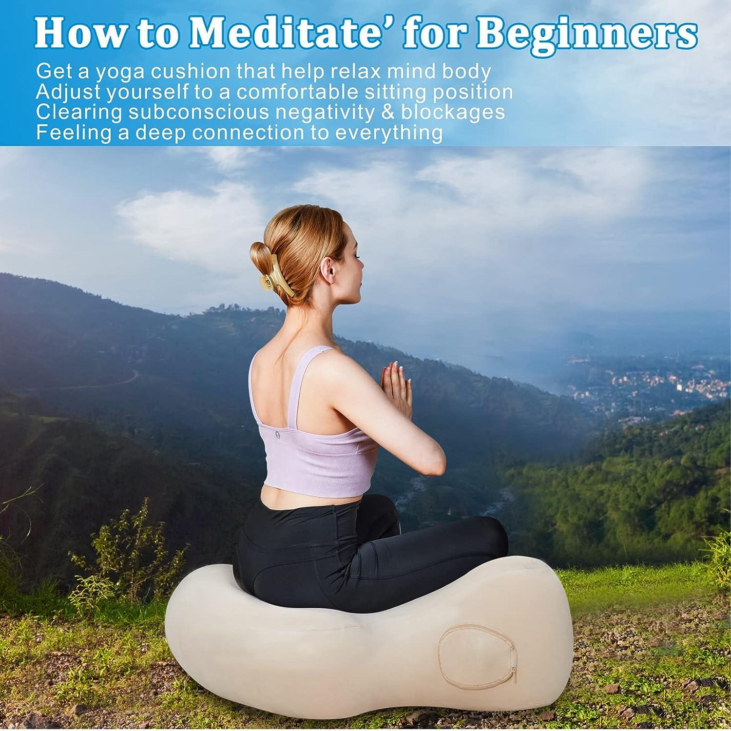 Inflatable Large Meditation Cushion for Zafu Yoga - Meditation