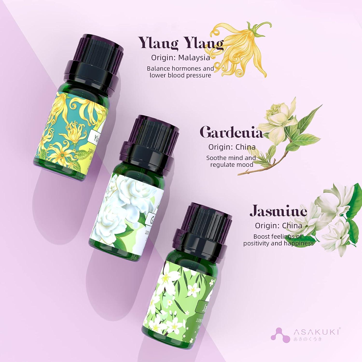 Pure Essential Oils 6pcs Gift Set Natural Plant Aroma Essential Oil For  Diffuser Rose Jasmine Ylang Ylang Cherry Blossom - AliExpress