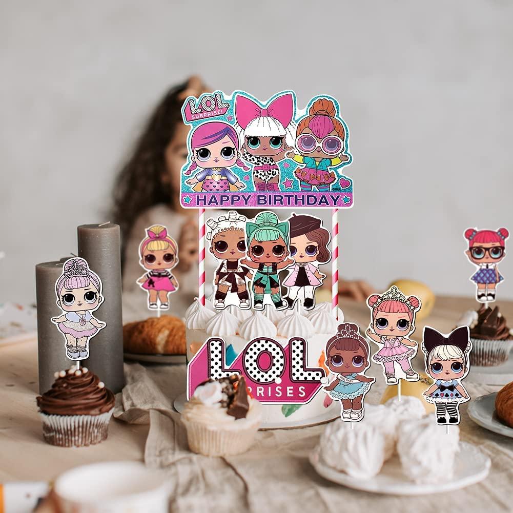 24 Pcs LOL Cake Toppers and Cupcake Toppers for Girls Birthday LOL