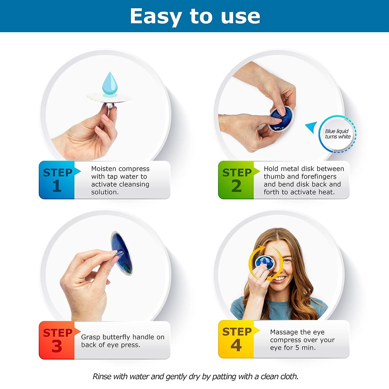 Self Heating Eye Compress and Lid Wipes Stye Treatment, Dry Eyes