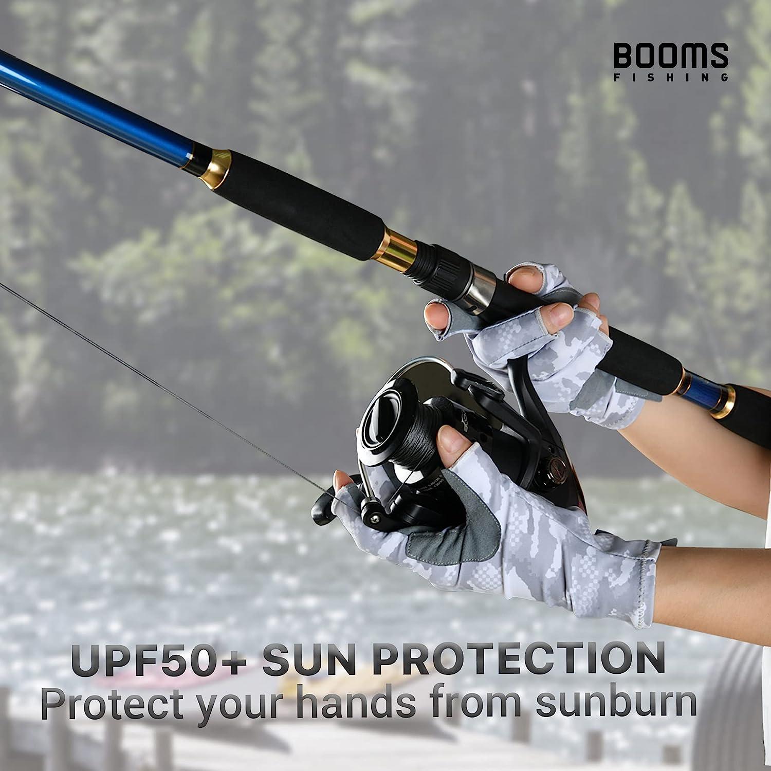Booms Fishing FG2 Fishing Gloves, UPF50+ Sun Protection Gloves