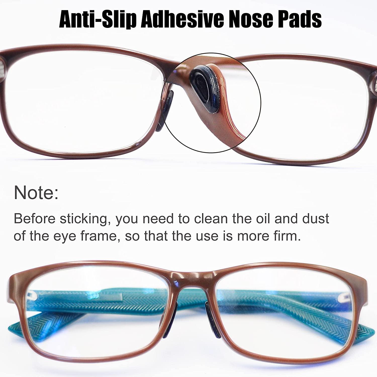 4 Pairs Soft Silicone Nose Pads and AntiSlip Adhesive Pads Eyeglass