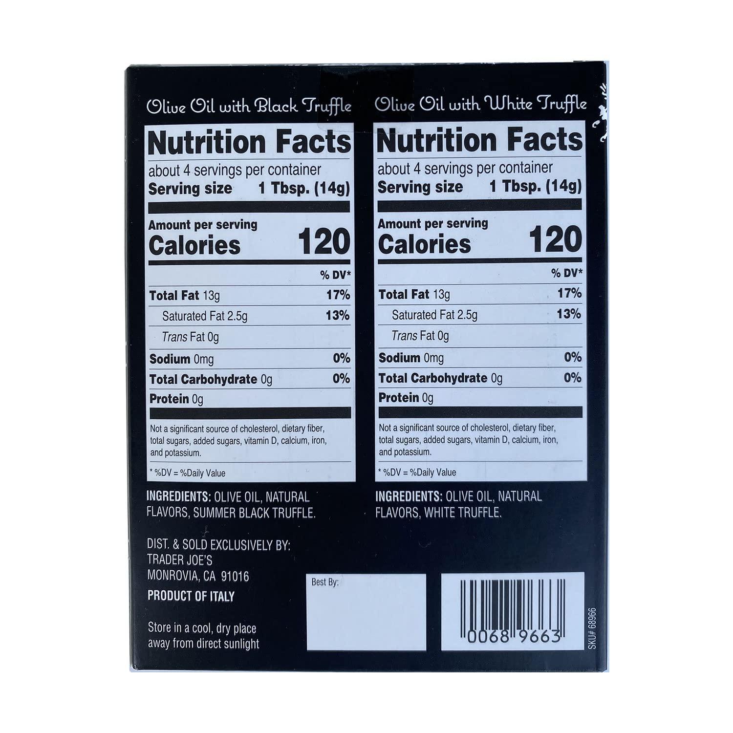 Trader Joe's Selected Truffle Oil Duo Olive Oil with Black & White