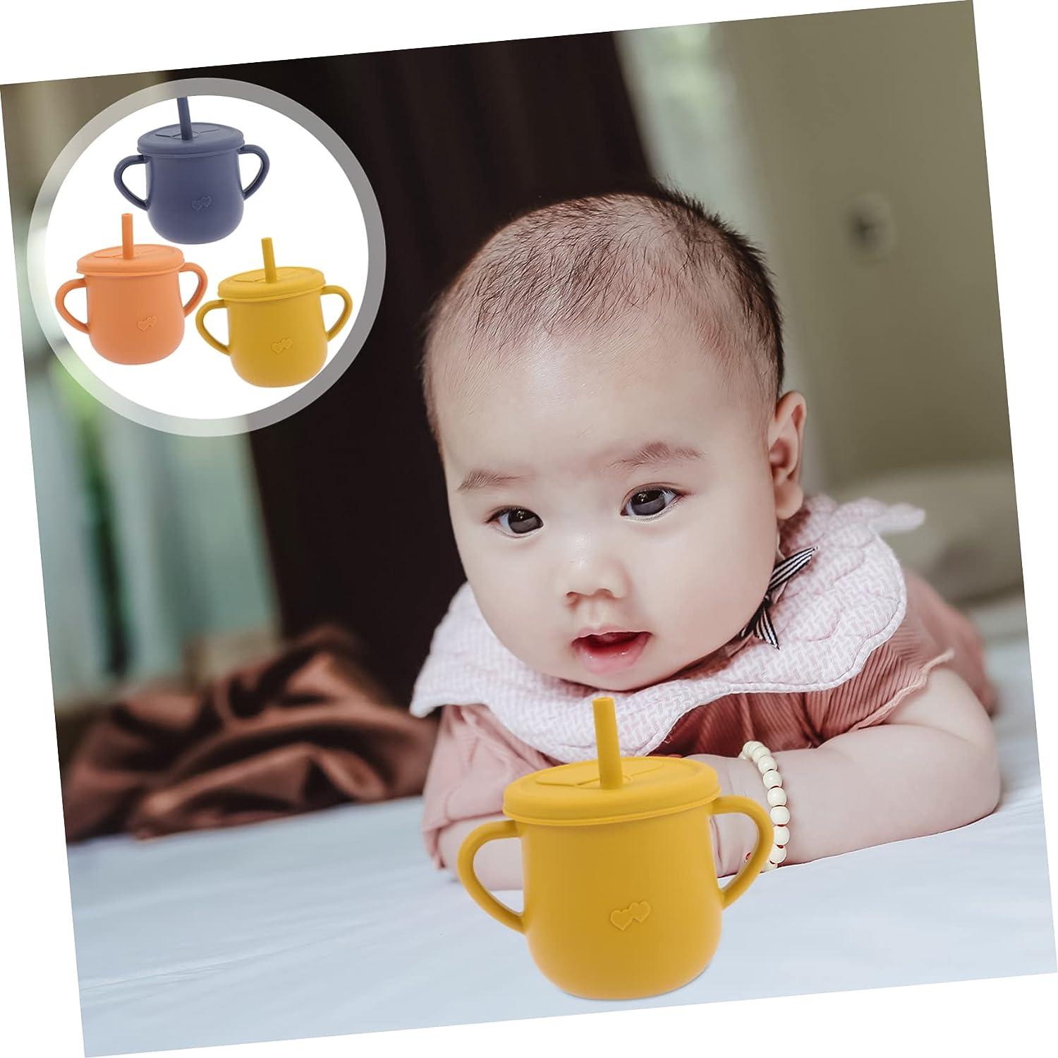 TOYANDONA 3pcs Baby Silicone Cup Silicone Sippy Cups for Toddlers Silicone  Straw Cup for Baby Toddler Training Cup Infant Silicone Water Cup Silicone Water  Cup for Baby Anti-spill Silica Gel