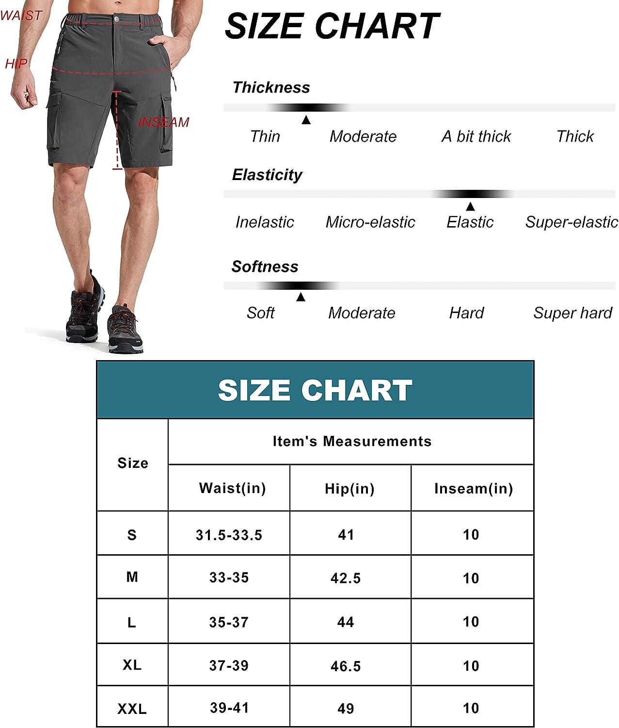 Libin Men's Hiking Cargo Shorts Lightweight Quick Dry Outdoor Golf Shorts  for Travel Casual Fishing Water Resistant Black 3X-Large