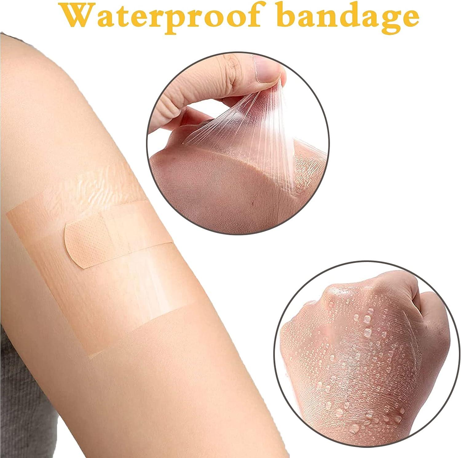 3 Rolls Transparent Stretch Adhesive Bandage Waterproof Bandage Protective  Clear Adhesive Bandages Shower Dressing Transparent Film for, 3 Size