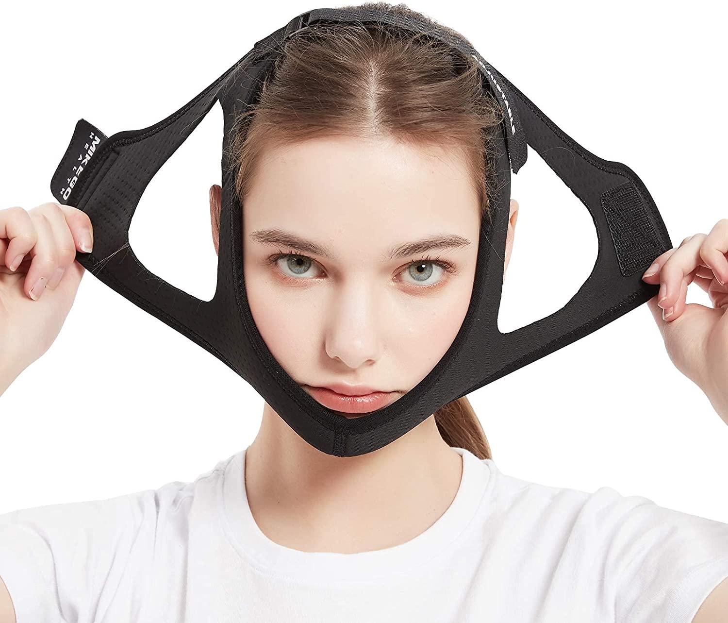 Anti Snoring Devices Adjustable Chin Strap for CPAP Users and Mouth