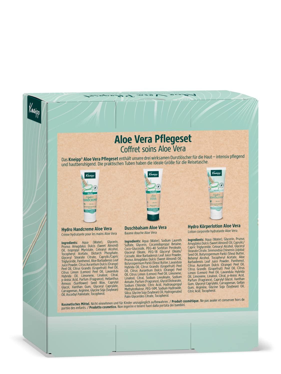 Kneipp Aloe Vera Care Set - Travel-Sized Gift Pack | Shower Balm Hydro Hand  Cream & Body Lotion 3x75ml | International Shipping Available | Buy Now  with Express International Delivery | GoSupps.com