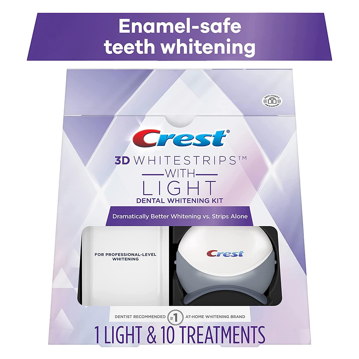 Crest 3d white whitestrips with light shop teeth whitening kit