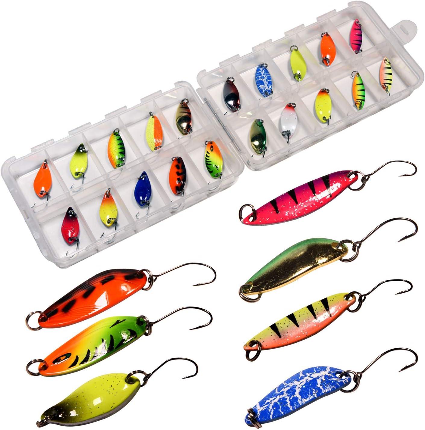  THKFISH Spoon Fishing Lures for Trout Spoons Hard Baits Single  Hook Trout Lures Metal Fishing Lures for Char Perch 12Pcs : Sports &  Outdoors